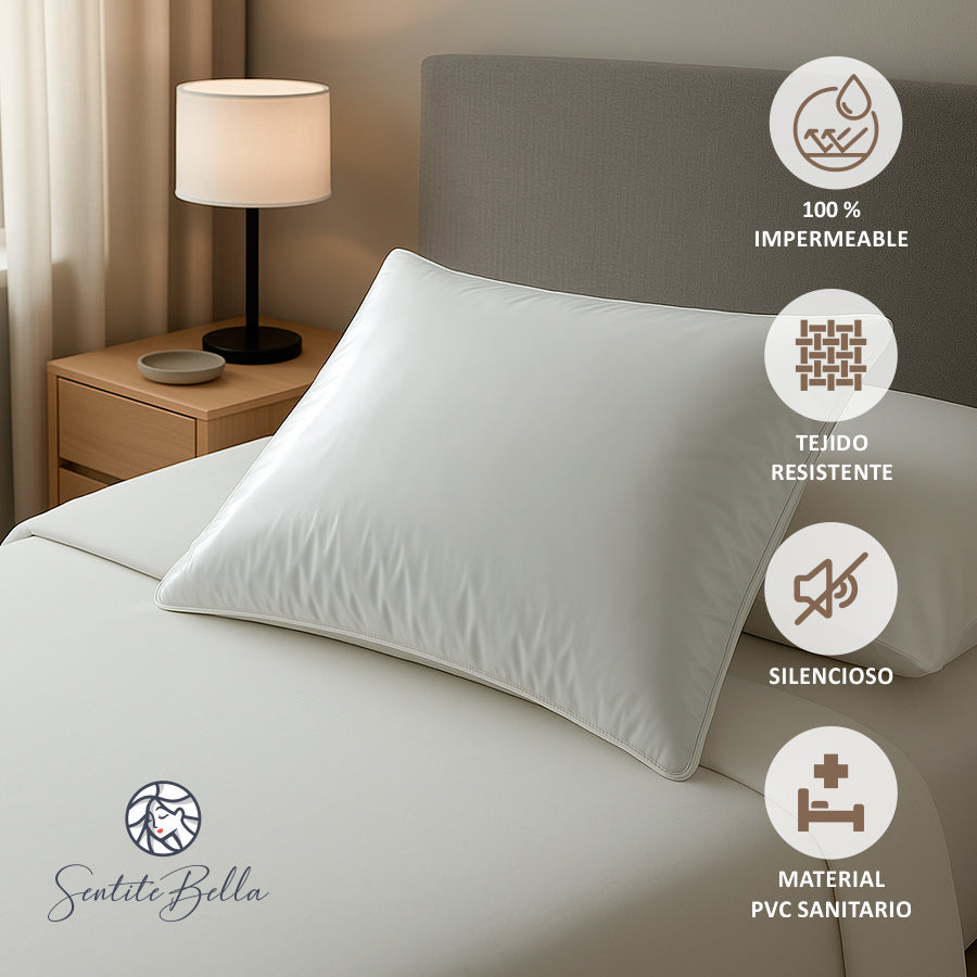 Pack x 2 Funda para Almohada 50x70 Impermeable Con Cierre
