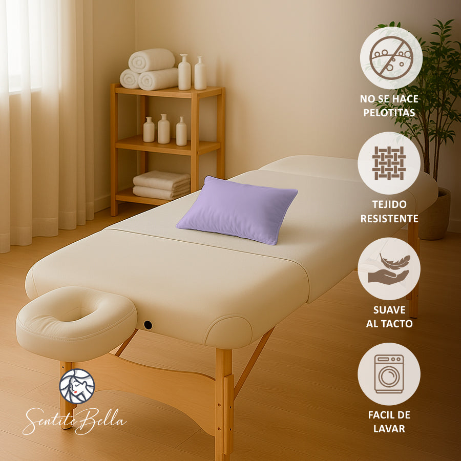 Set x 2 Funda para Almohada Camilla Masajes - 30x40 cm Liso
