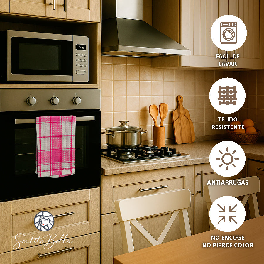 Set X 4 Repasadores De Cocina 60x38 Cm Varios Diseños