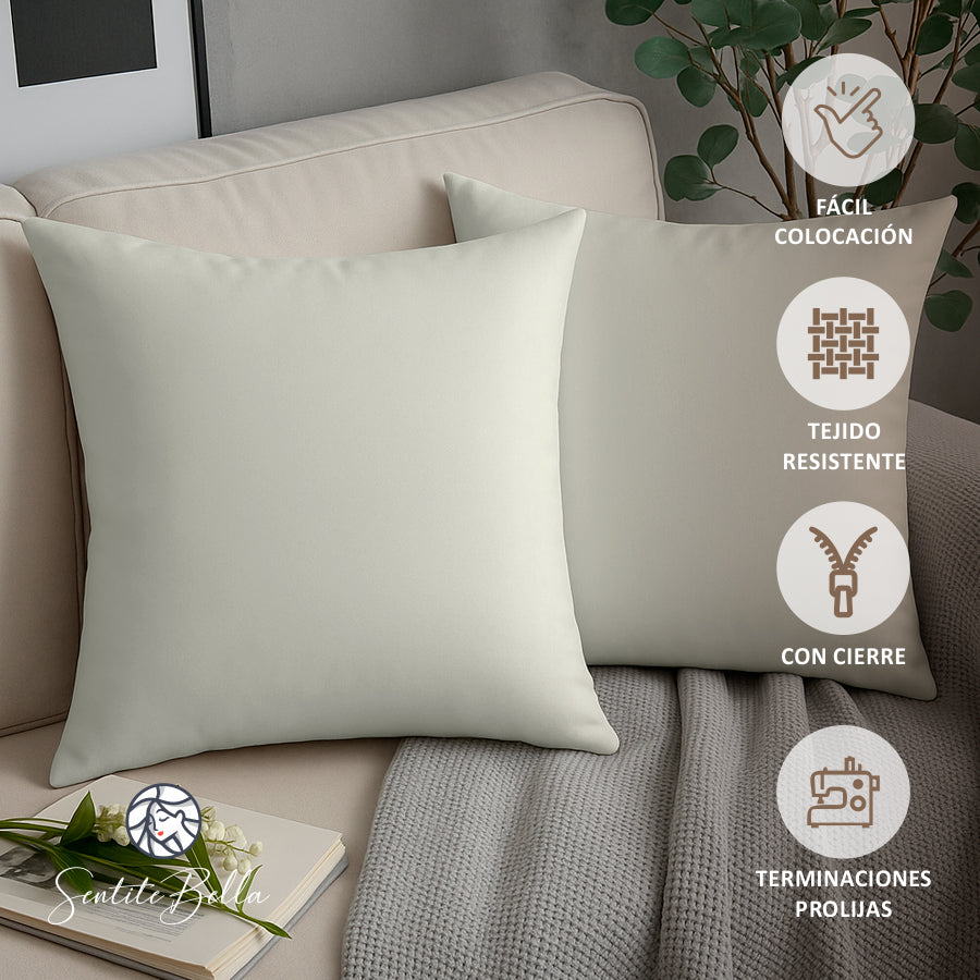 Set Funda Almohadon + Relleno Almohadon Tela Panama 50x50 cm