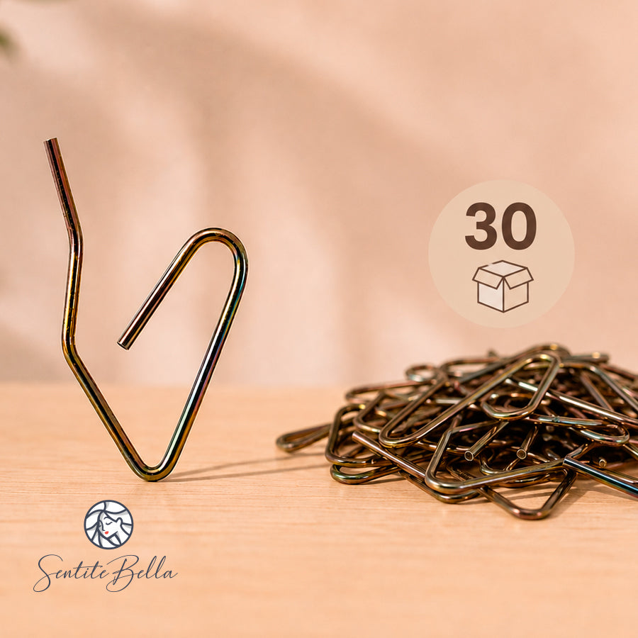 Ganchos de metal para Cortina De RIEL - Pack X 30 Unidades