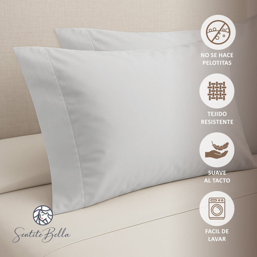 Set x 2 Funda para Almohada Camilla Masajes - 65x40 cm Liso
