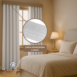 Juego De 2 Cortinas Blackout para RIEL - Varios Tamaños