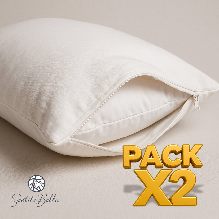 Pack x 2 Funda para Almohada 50x70 Con Cierre en TELA