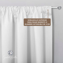 Cargar imagen en el visor de la galería, Cortina de Cocina Bajo Mesada en Tela Panama Cuadrille 80x150 cm
