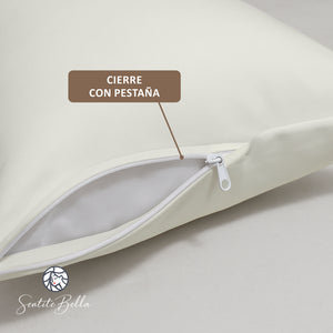 Set Funda Almohadon + Relleno Almohadon Tela Panama 50x50 cm