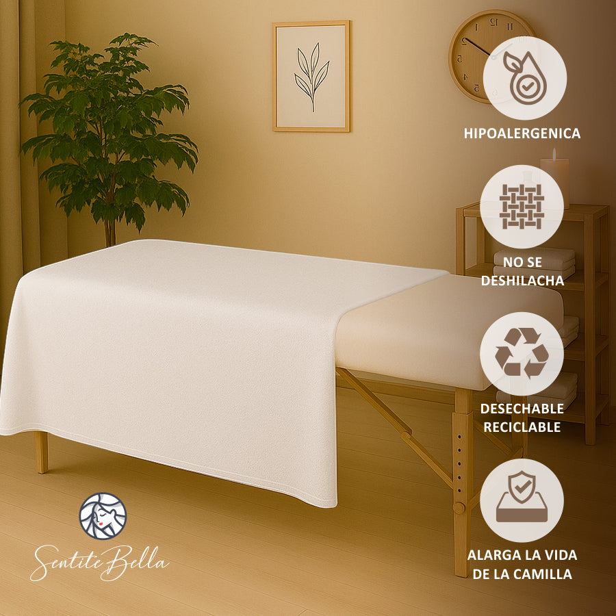 3 Sabanas Superior DESCARTABLE TNT para Camilla Masajes Reflexología SPA