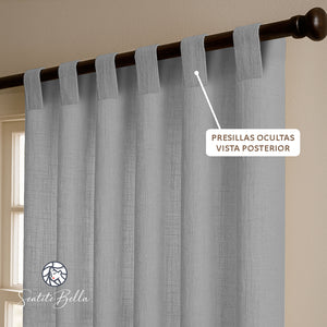 Juego De 2 Cortinas En Tela Rustica