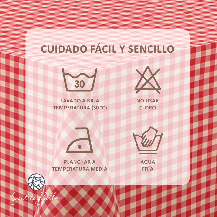 Mantel En Tela Diseño Cuadrille