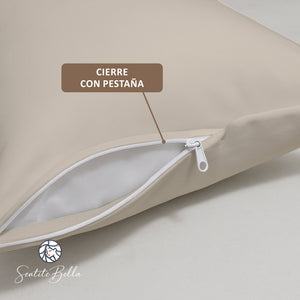 Set Funda Almohadon + Relleno Almohadon Tela Panama 40x40 cm