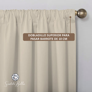 Cortina enrollable tela panama 1 paño - Varios Tamaños