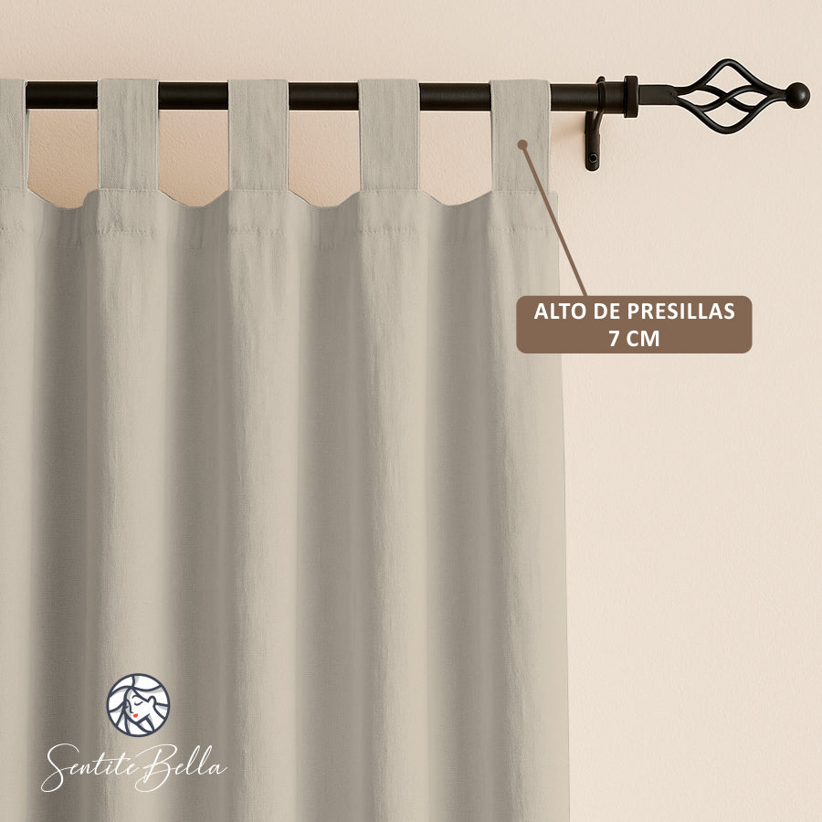 Cortinas para Puerta en Tela Panama 120x190