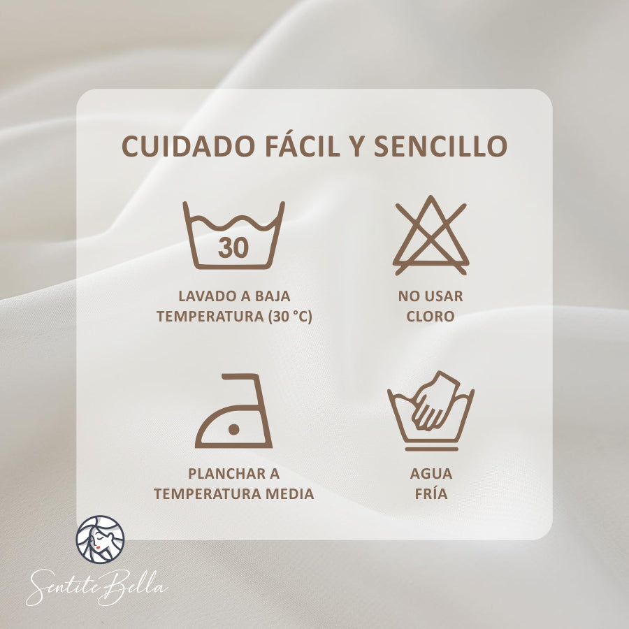 Juego De 2 Cortinas En Tela Voile Bual PARA RIEL