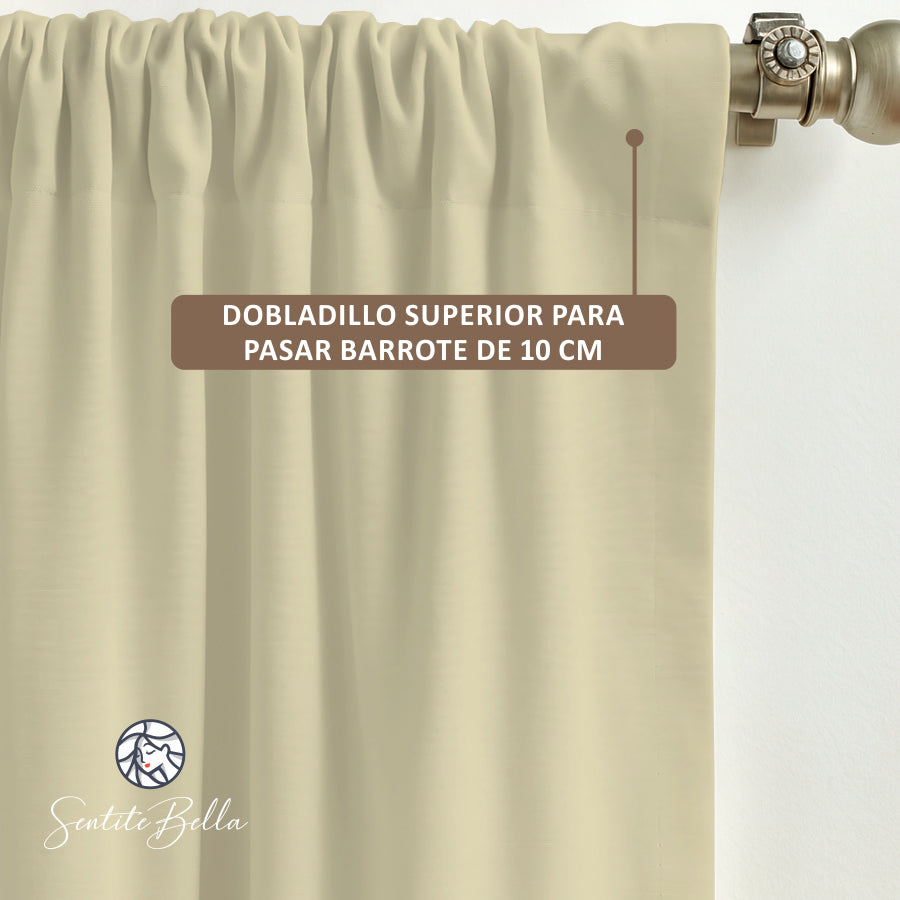 Juego De 2 Cortinas Blackout - Varios Tamaños