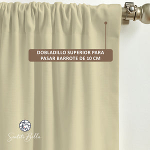 Juego De 2 Cortinas Blackout - Varios Tamaños