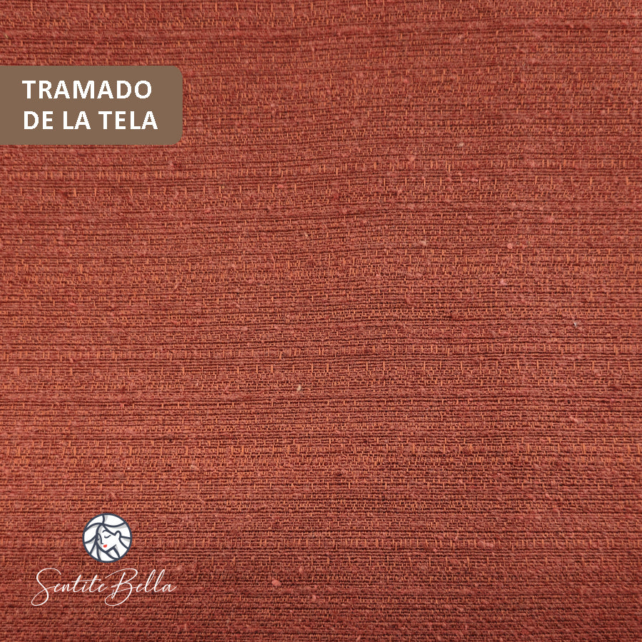 Set x 2 Funda para Almohadon Tela Rustica 60x60 cm