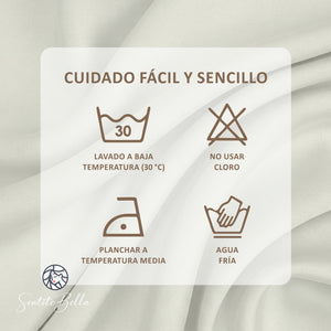 Set Funda Almohadon + Relleno Almohadon Tela Panama 50x50 cm