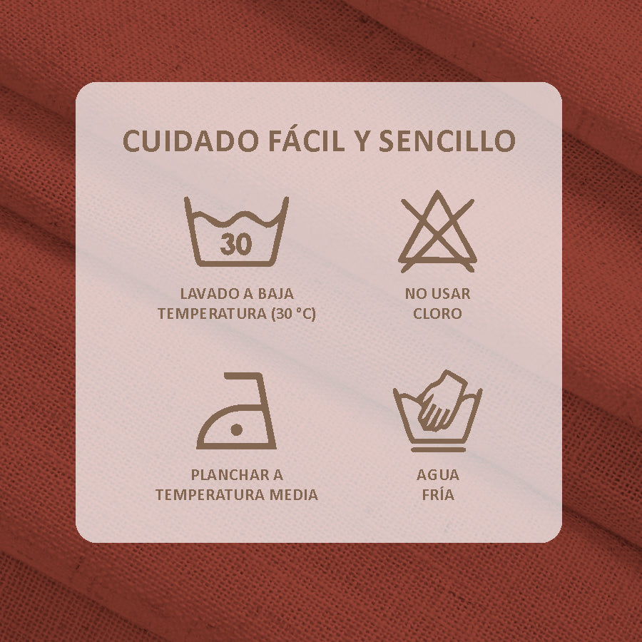 Set x 2 Funda para Almohadon Tela Rustica 60x60 cm