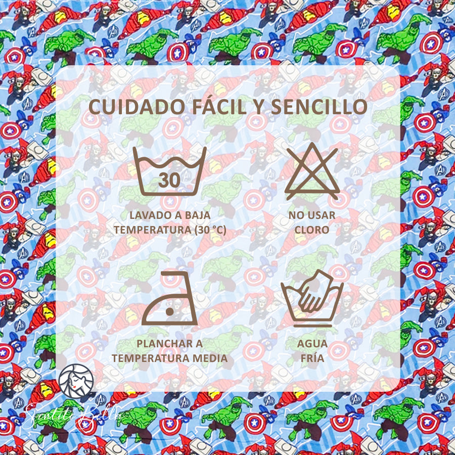 Juego De 2 Cortinas Infantil 150x210 / Diseño Avenger Chico