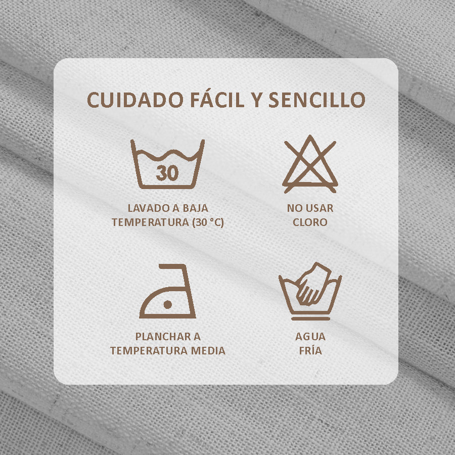 Juego De 2 Cortinas En Tela Rustica - Varios Tamaños