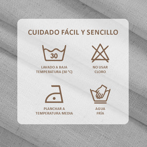 Juego De 2 Cortinas En Tela Rustica