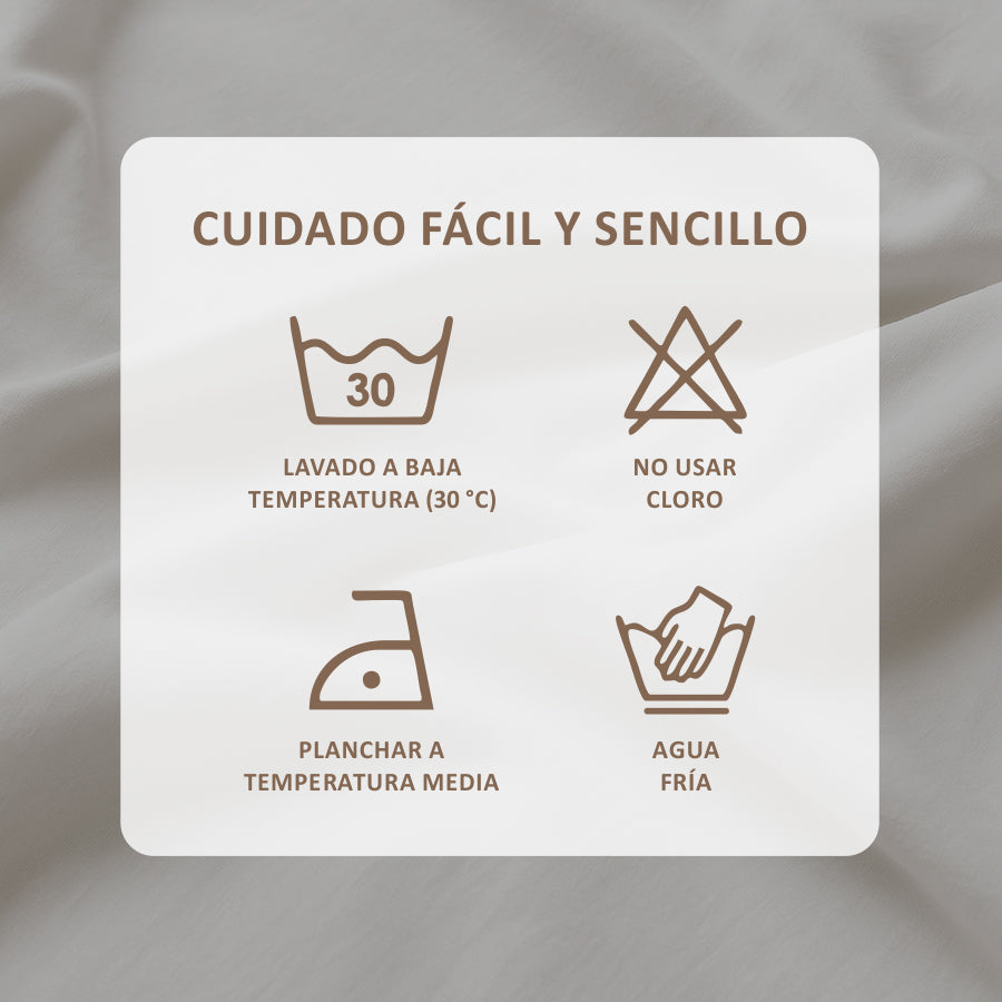 Juego de Sábanas Multiaguja - 1 Plaza Liso + REGALO