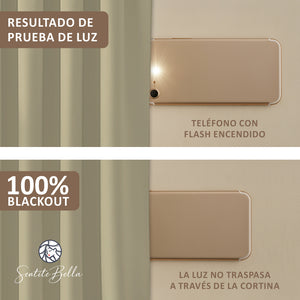 Juego De 2 Cortinas Blackout - Varios Tamaños