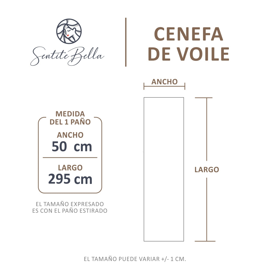 Set x 2 Cortina Cenefa de Voile Traslúcido para Ventana, Dormitorio o Decoracion Fiestas y Eventos