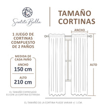 Cargar imagen en el visor de la galería, Juego De 2 Cortinas Infantil 150x210 Diseño Bluey Bingo
