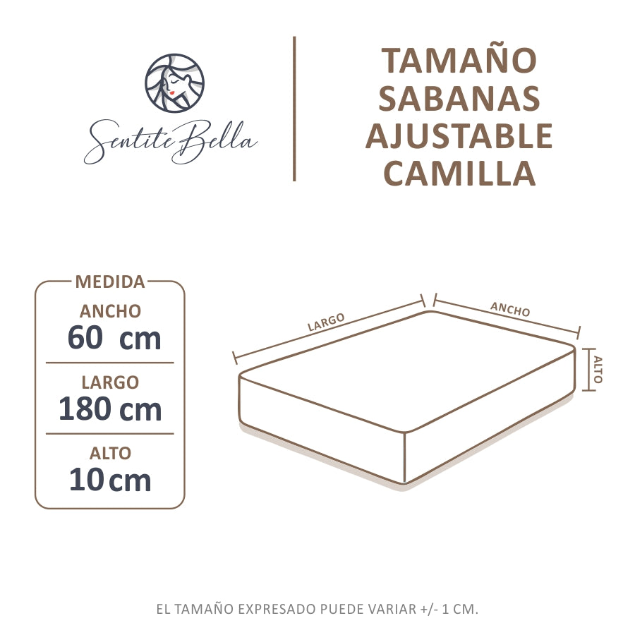 Sabanas Ajustable 180x60 IMPERMEABLE para Camilla de Masajes Reflexología