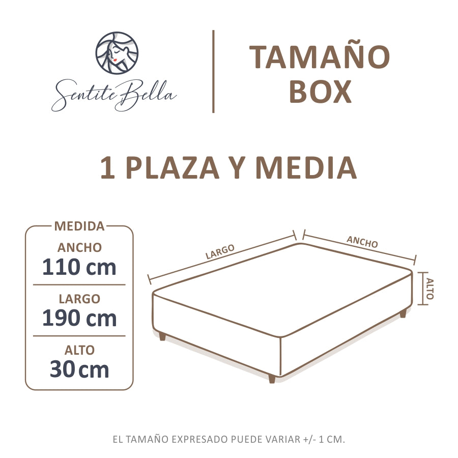 Pollerin para Sommier Tableado - 1 Plaza y Media - 30 cm de Altura