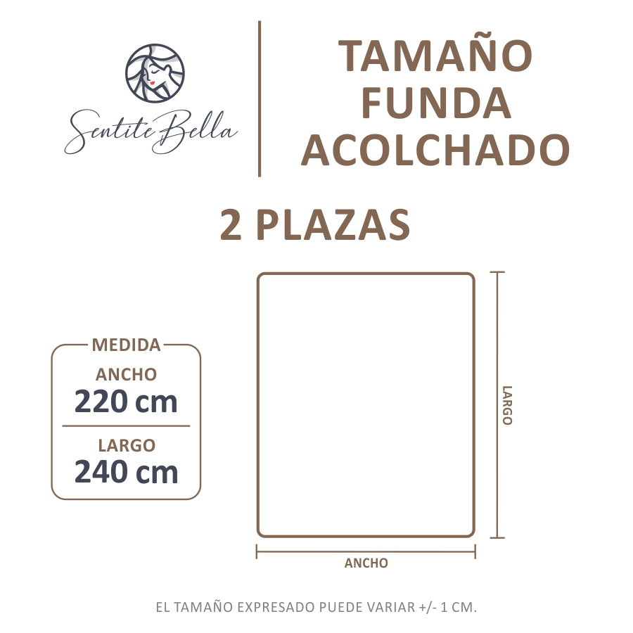 Funda Nordica para Acolchado + Funda Almohada - 2 Plazas Liso - VARIOS COLORES