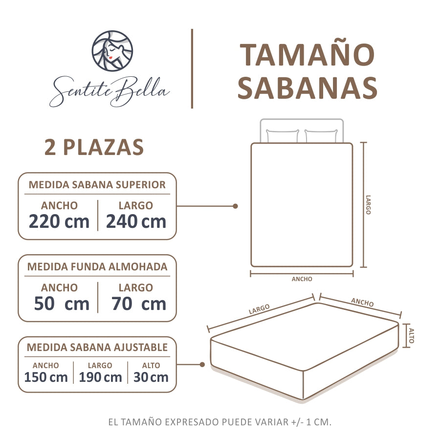 2 Plazas Acolchado + Sabanas + Fundas Almohadas + REGALO Combo
