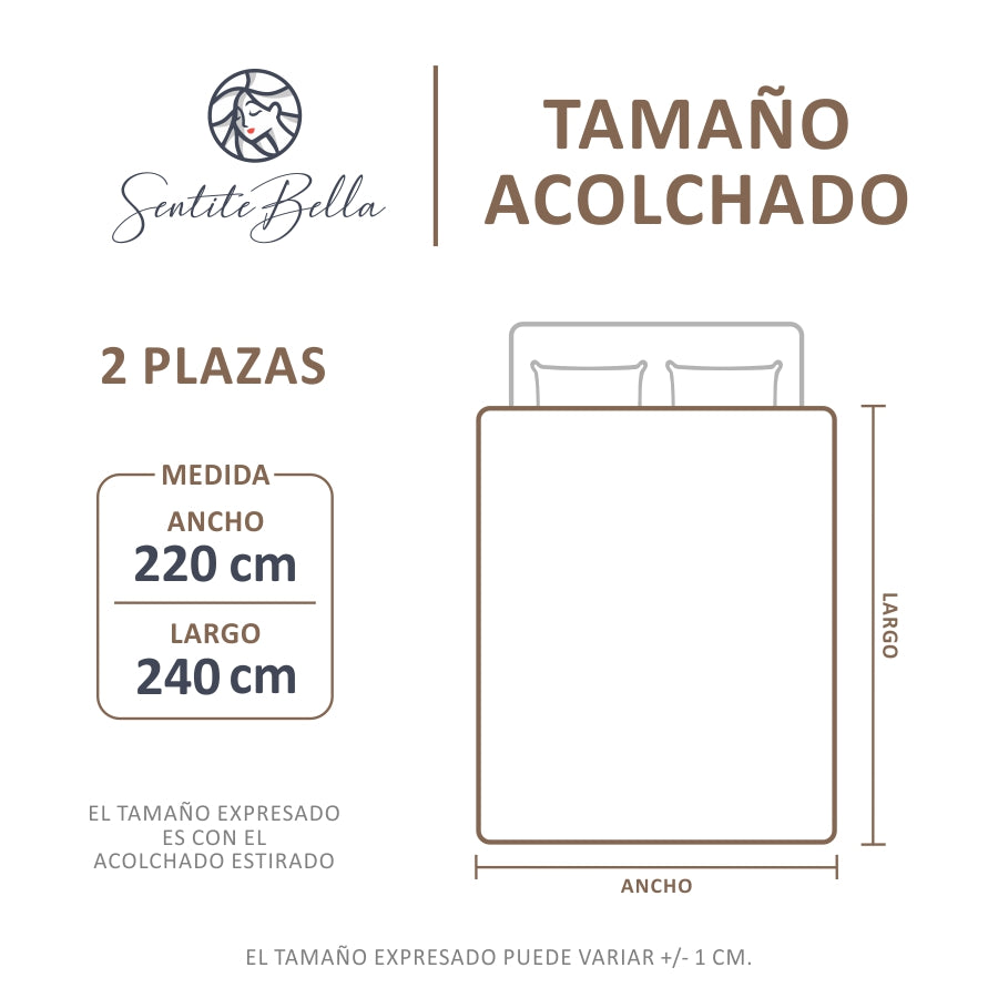 2 Plazas Acolchado + Sabanas + Fundas Almohadas + REGALO Combo