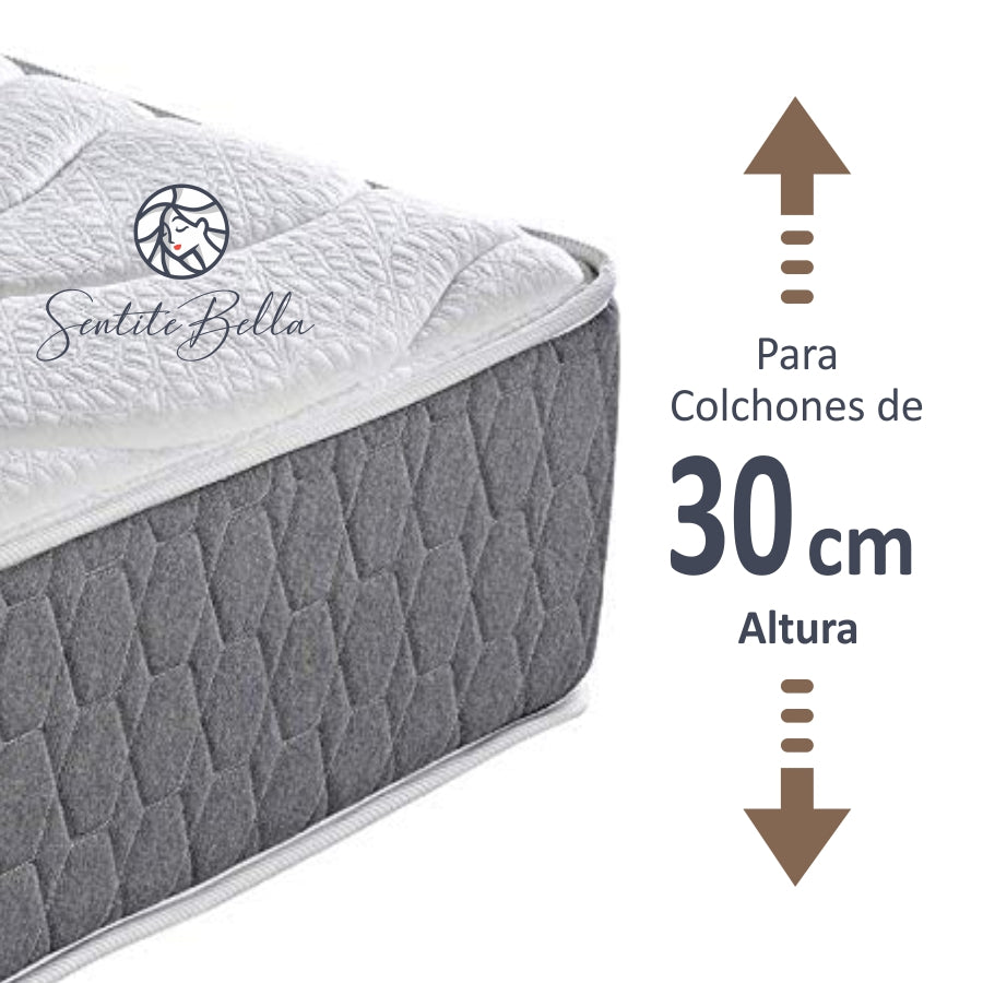 Forro De Colchón Con Cierre 1 Plaza Sommier X 30 Cm
