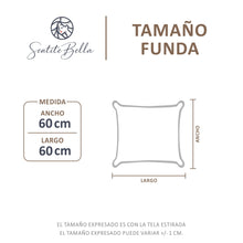 Cargar imagen en el visor de la galería, Almohadon para Relleno 60 x 60 cm
