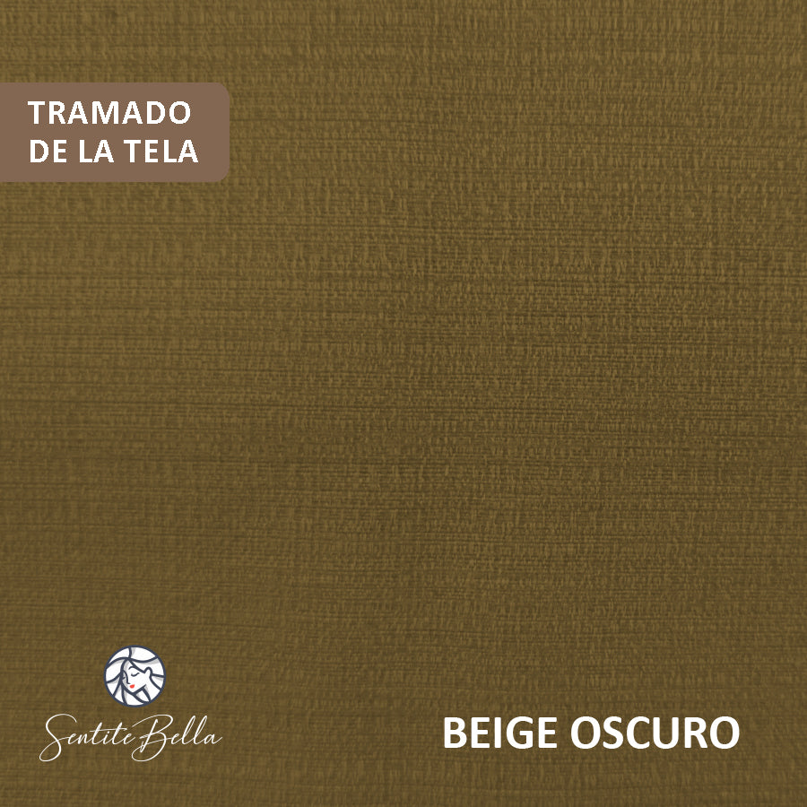 Juego De 2 Cortinas En Tela Rustica - Varios Tamaños