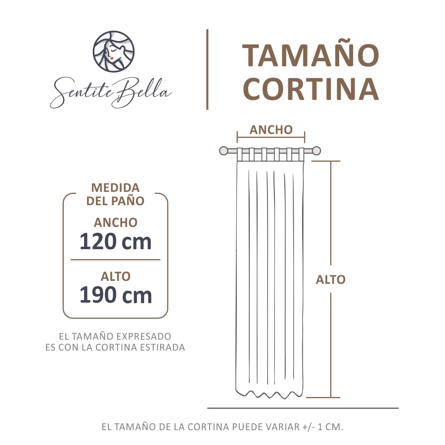 Cortinas para Puerta en Tela Panama 120x190