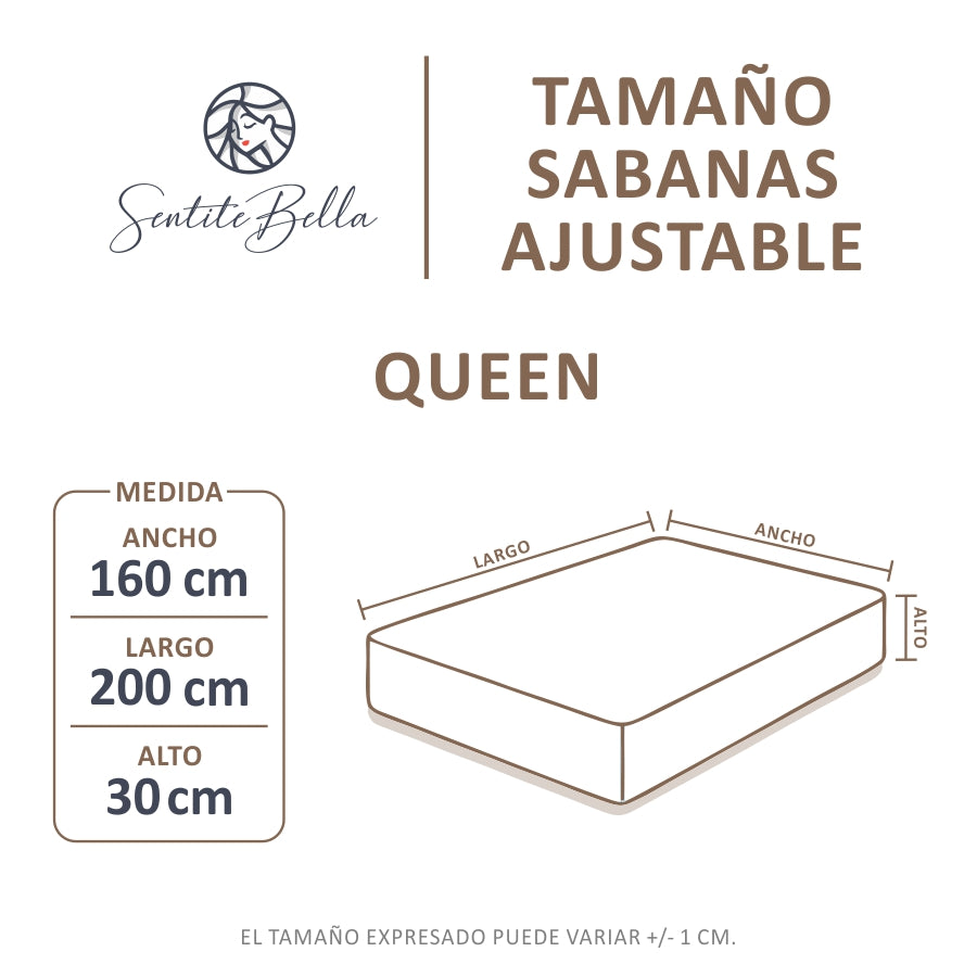 Sábana Inferior Ajustable - Queen Liso