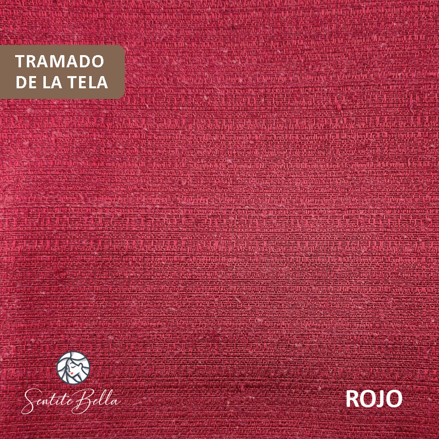 Juego De 2 Cortinas En Tela Rustica - Varios Tamaños