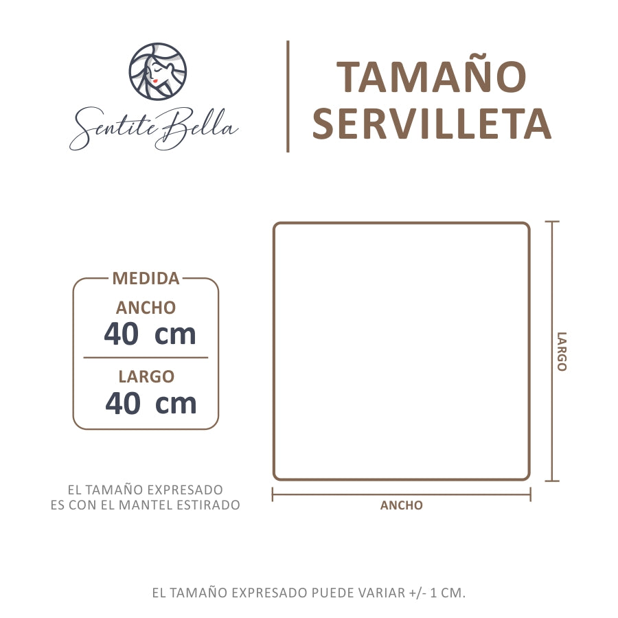Servilletas De Tela Panama Varios Colores - Set X 6 Unidades