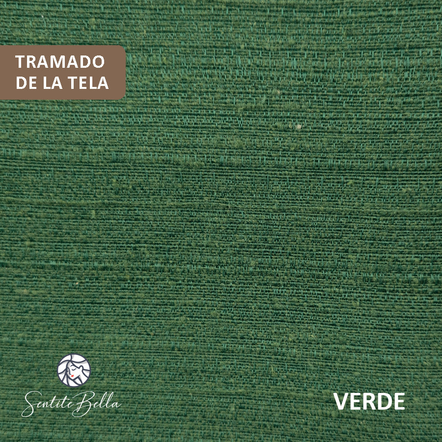 Juego De 2 Cortinas En Tela Rustica - Varios Tamaños