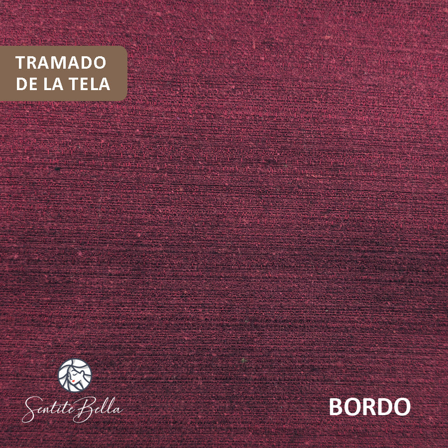 Juego De 2 Cortinas En Tela Rustica - Varios Tamaños
