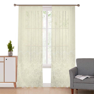 Juego De 2 Cortinas En Tela Jacquard Voile Bual  150x210