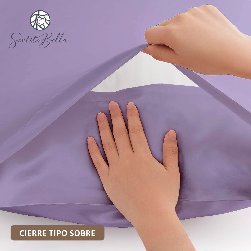 Set X 2 Fundas De Almohadas Saten Satin 50x70 cm