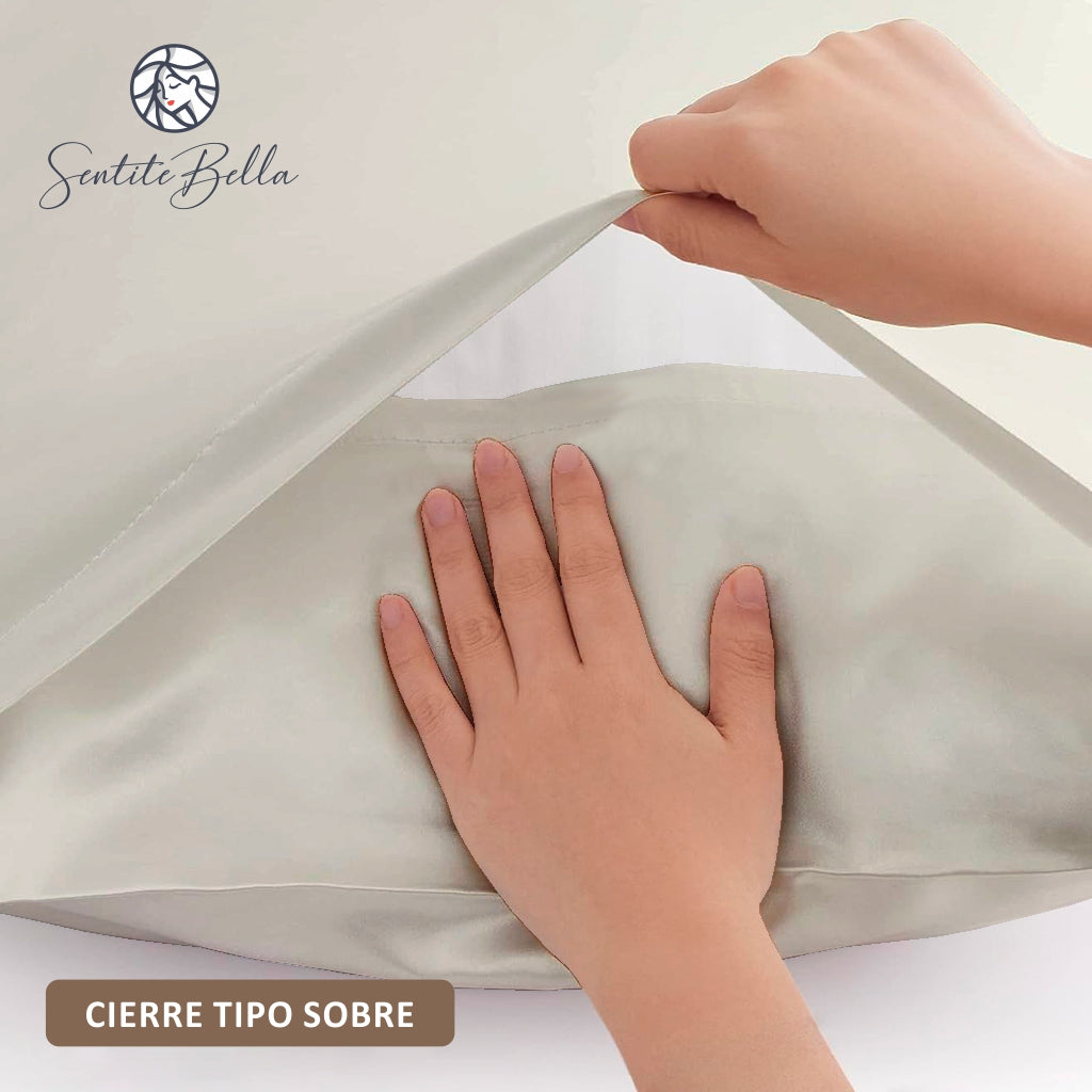 Set X 2 Fundas De Almohadas Saten Satin 50x70 cm