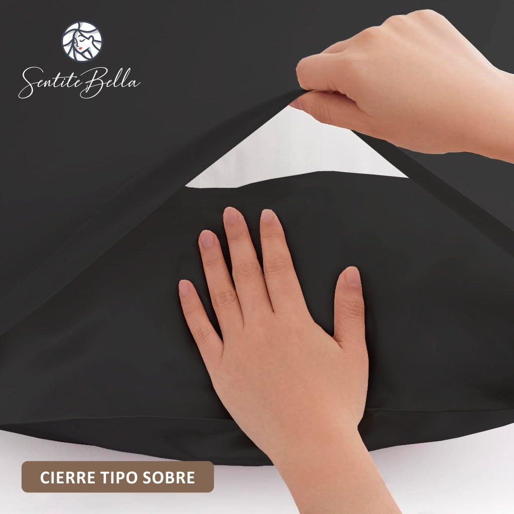 Set X 2 Fundas De Almohadas Saten Satin 50x70 cm