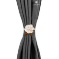 Sujetador Agarradera De Cortinas En Fieltro Set X 2 Flor con Perla