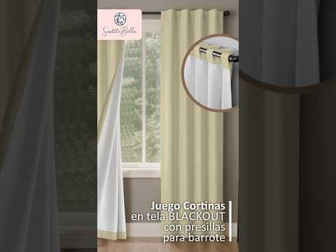 Juego De 2 Cortinas Blackout CON PRESILLAS OCULTAS