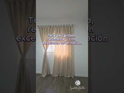 Juego De 2 Cortinas En Tela Panama con Presillas - Varios Tamaños